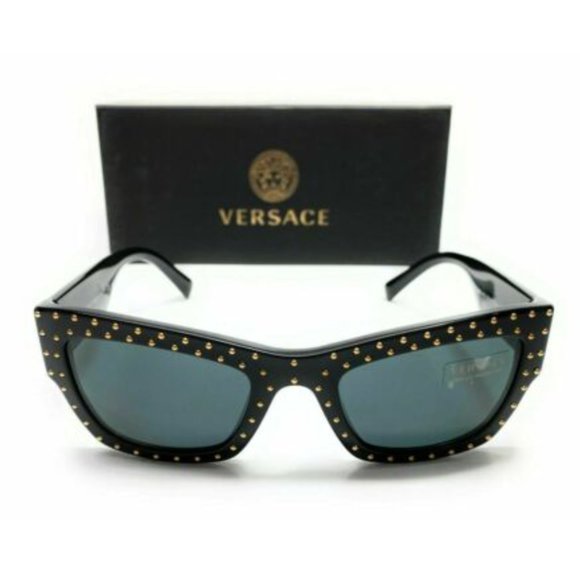 Versace Women\'s Black and Gold Sunglasses! main image 4